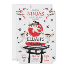 Witte Ninja Warrior Martial Arts Verjaardag