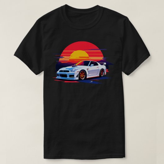 Witte nissan gtr t-shirt (Design voorkant)