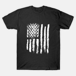 Witte noodlijdende Amerikaanse vlag T-shirt