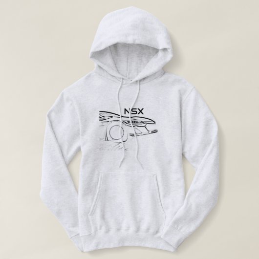 Witte NSX-wagen Hoodie (Design voorkant)