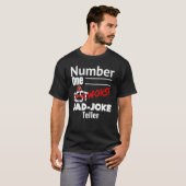 Witte nummer één beste vader Joke Teller vader T-shirt (Voorkant volledig)
