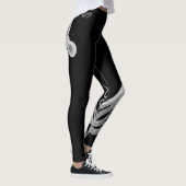 Witte octopus zwarte Leggings (Rechts)