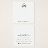 Witte of aangepaste logo die beeldschermkaart verd vierkante visitekaartjes (Voorkant /achterkant)