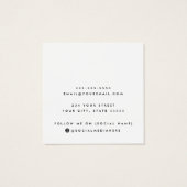 Witte of aangepaste logo die beeldschermkaart verd vierkante visitekaartjes (Achterkant)