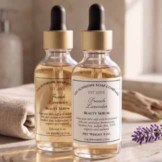 Witte of doorzichtige cosmeticfles 'Jaar van opric Sticker