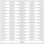 Witte of heldere body butter jar label 1" x 7" (Vel)