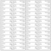 Witte of heldere body butter jar label 1" x 7" (Voorkant)