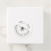 Witte of Kraft Scallop BEESWAX CANDLE Label (In situ)