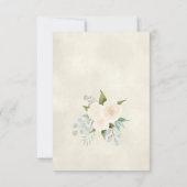 Witte of Peach Rozen & Eucalyptus Boho Wedding Save The Date (Achterkant)