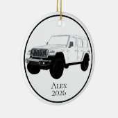 Witte offroad utility vehicle 7-sleuven grille keramisch ornament (Rechts)