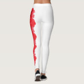 Witte ohio-staat carnaïeve Leggings (Achterkant)