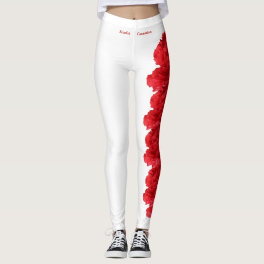 Witte ohio-staat carnaïeve Leggings (Voorkant)