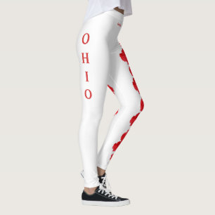 Witte ohio-staat carnaïeve Leggings