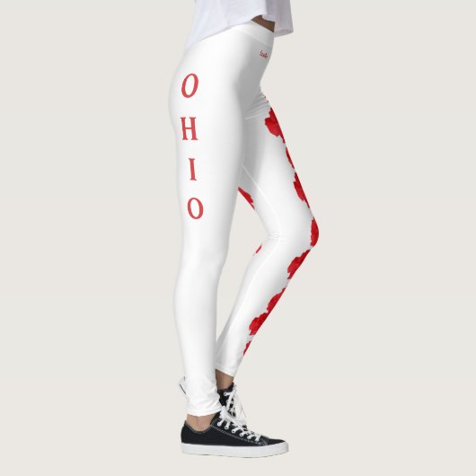 Witte ohio-staat carnaïeve Leggings (Rechts)