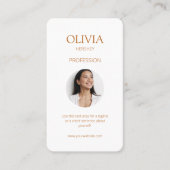 Witte / Okerfoto sociale QR-code Visitekaartje (Voorkant)