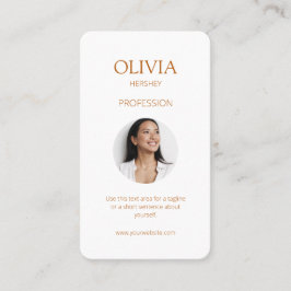 Witte / Okerfoto sociale QR-code Visitekaartje