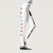 Witte Oklahoma State Oklahoma Roos Bloedbloem Legg Leggings (Rechts)