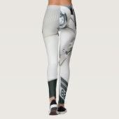 Witte oldsmobile auto ontwerp leggings (Achterkant)