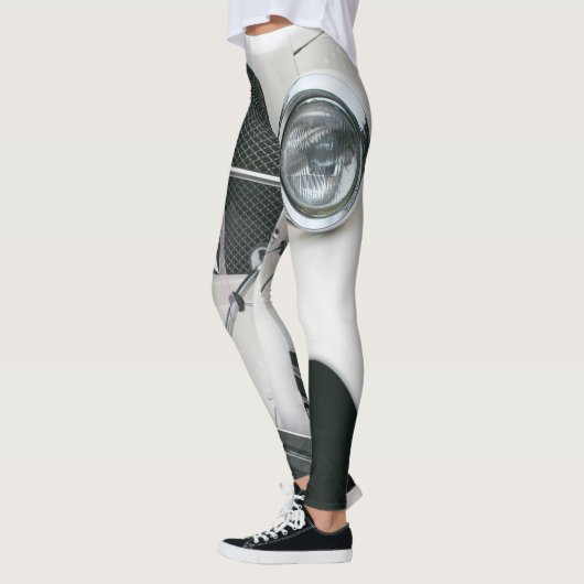 Witte oldsmobile auto ontwerp leggings (Links)