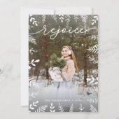 Witte olie | Vakantieknopkaart Feestdagenkaart (Voorkant)