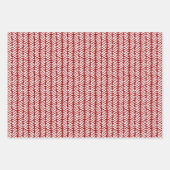 Witte olieplepels op zwarte rode stippen inpakpapier vel (Voorkant 3)