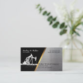 Witte oliepompeenheid Silhouette (metalen blik) Visitekaartje (Staand voorkant)