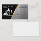 Witte oliepompeenheid Silhouette (metalen blik) Visitekaartje (Voorkant / Achterkant)