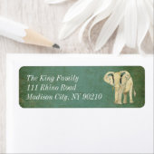 Witte olifant adreslabel etiket (Insitu)