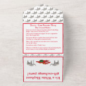 Witte olifant all in one uitnodiging (Buitenkant)