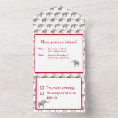 Witte olifant all in one uitnodiging (Binnen)