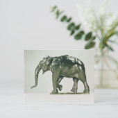Witte olifant briefkaart (Staand voorkant)