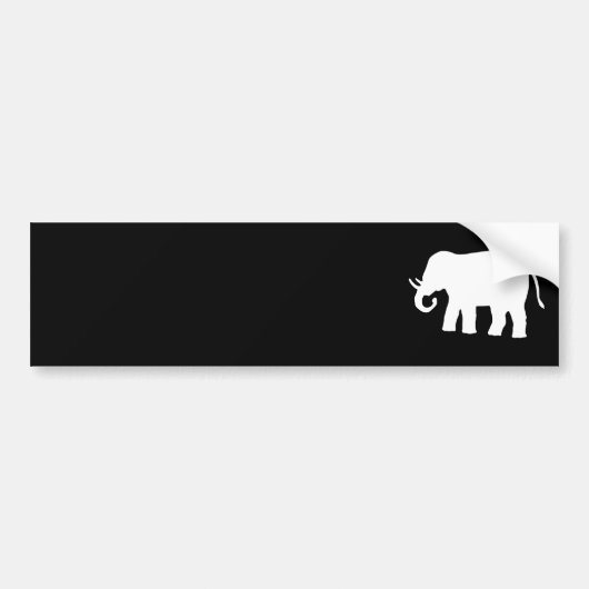 Witte olifant bumpersticker (Voorkant)