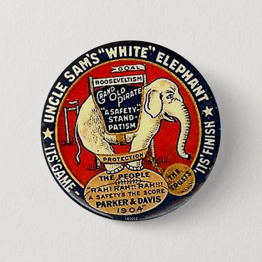 Witte olifant - Button (Voorkant)