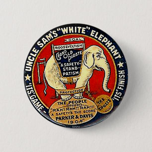 Witte olifant - Button