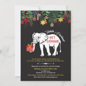 Witte Olifant Cadeau Uitnodiging (Voorkant)