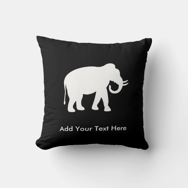 Witte Olifant Cadeau Uitwisseling Feest Kussen (Voorkant)