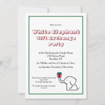 Witte Olifant Cadeau Uitwisseling Kerstfeest