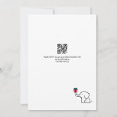 Witte Olifant Cadeau Uitwisseling Kerstfeest Kaart (Achterkant)
