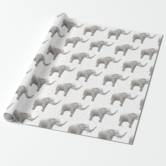 Witte olifant cadeaupapier (Uitgerold)