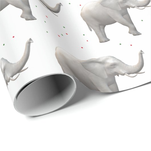 Witte olifant cadeaupapier (Rol Hoek)