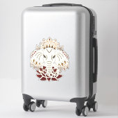 Witte Olifant Custom-Cut Vinyl Sticker (Koffer)