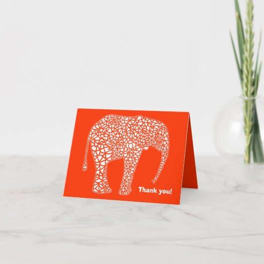 Witte Olifant - dank u kaarden Bedankkaart (Voorkant)