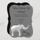 Witte olifant Exchange nodigt uit Kaart (Voorkant / Achterkant)