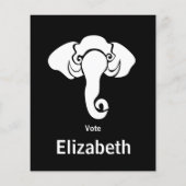 Witte Olifant Familie Thuis Adres Republikein Flyer (Achterkant)