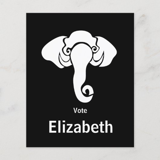 Witte Olifant Familie Thuis Adres Republikein Flyer (Voorkant)