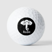Witte Olifant Familie Thuis Adres Republikein Golfballen (Voorkant)