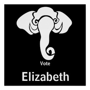 Witte Olifant Familie Thuis Adres Republikein Perfect Poster