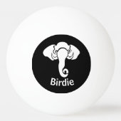 Witte Olifant Familie Thuis Adres Republikein Pingpongbal (Voorkant)