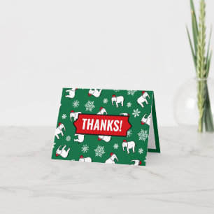 Witte Olifant Feest Kerst (Groen) Dank je wel Kaart