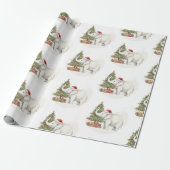 Witte Olifant Feest Kerst Inpakpapier (Uitgerold)